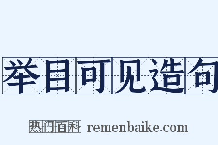 举目可见造句是什么意思的图片